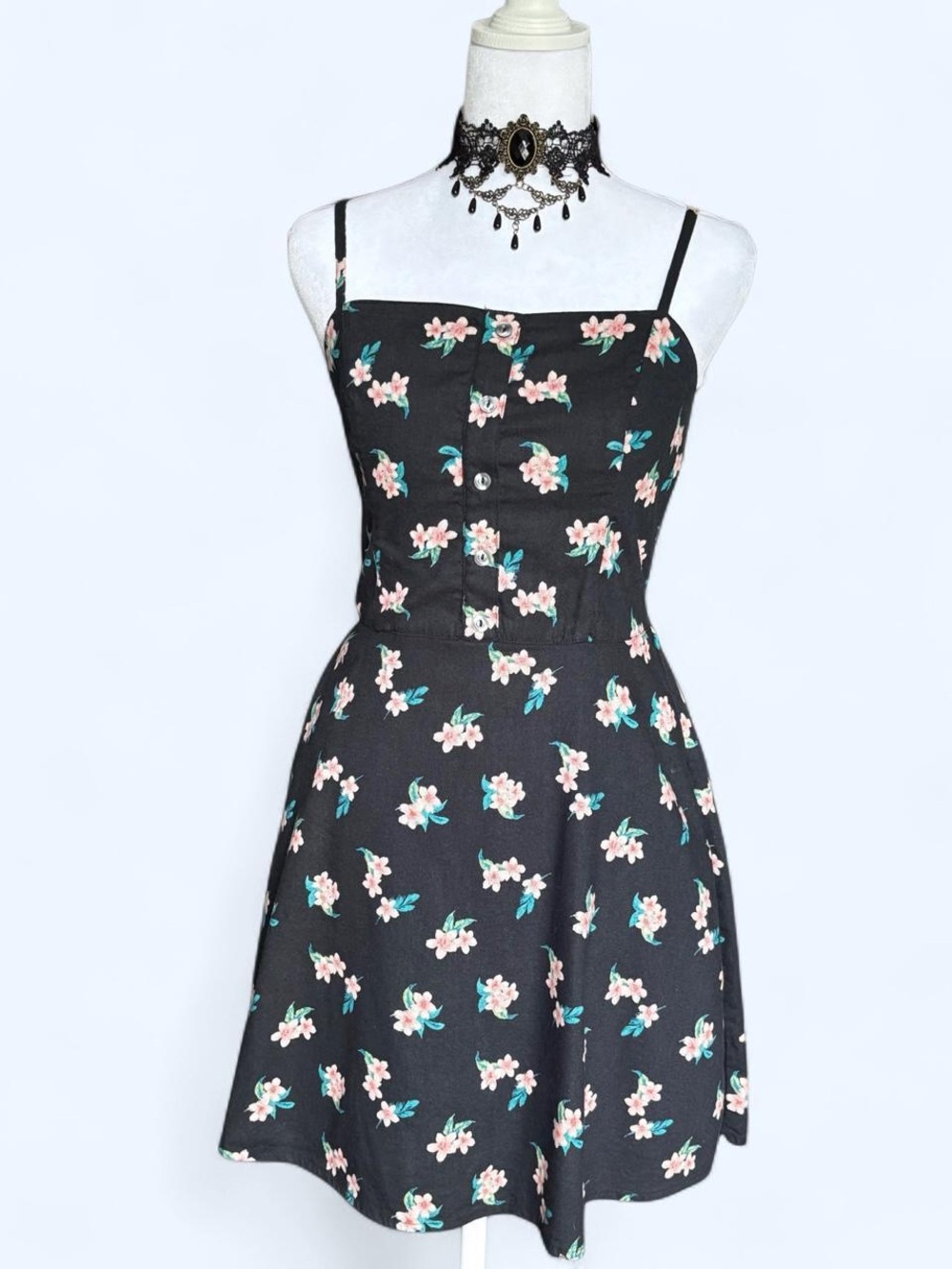 Hollister Spaghetti-Strap mini floral dress
